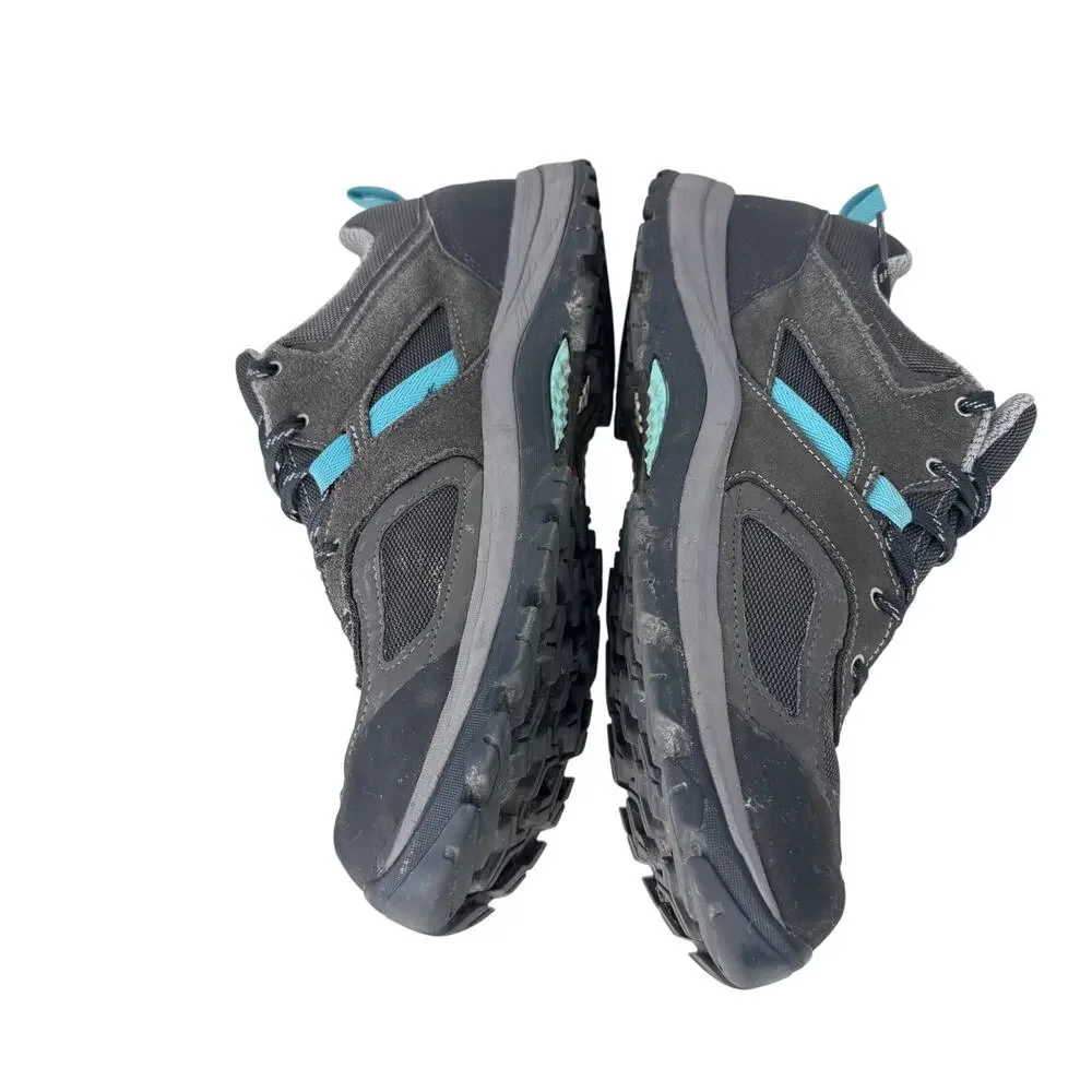 Quechua Decathlon MH100 Hiking Shoes Waterproof 8397090 Blue Grey Womens Size 9